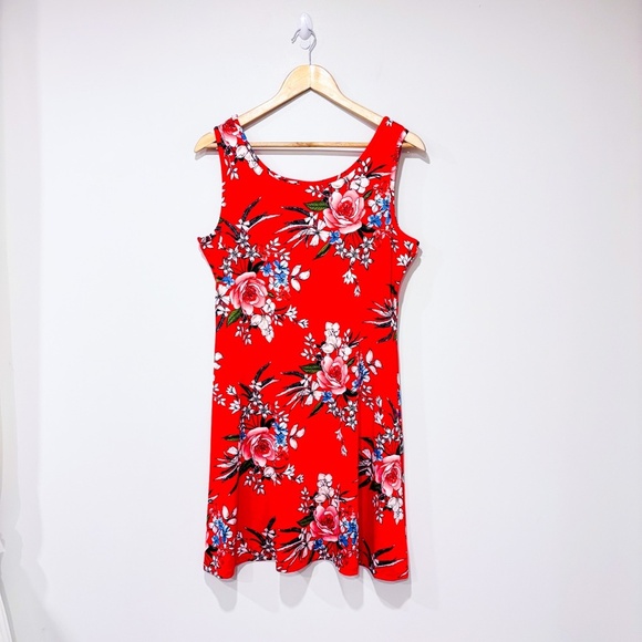 MANDEE Red floral dress - Picture 6 of 6